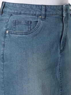 Jeansrock mit Gehschlitz vorne