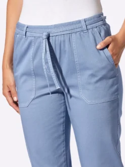 7/8-Jeans Schlupfform, mit Dehnbund
