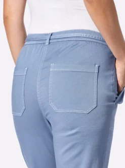 7/8-Jeans Schlupfform, mit Dehnbund