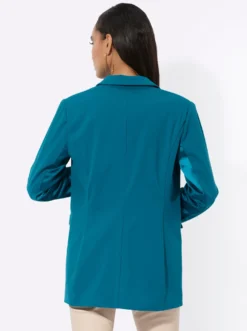 Jerseyblazer mit Schulterpolstern