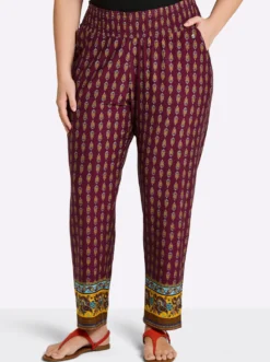 Jerseyhose mit Paisley-Print