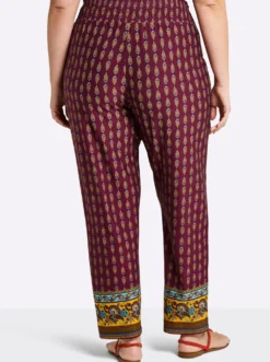 Jerseyhose mit Paisley-Print