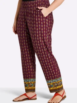 Jerseyhose mit Paisley-Print