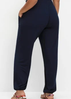 Jerseyhose mit Saum-Gummibündchen