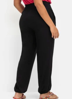 Jerseyhose mit Saum-Gummibündchen