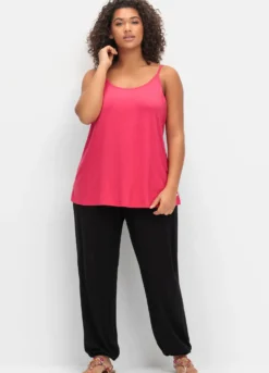 Jerseyhose mit Saum-Gummibündchen