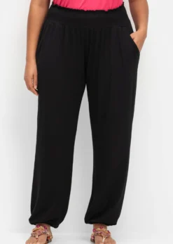 Jerseyhose mit Saum-Gummibündchen