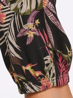 Jerseyhose mit Tropical-Print