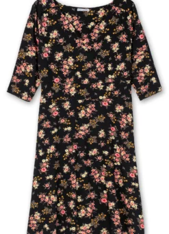 Jerseykleid in kniebedeckender Länge, Viskose