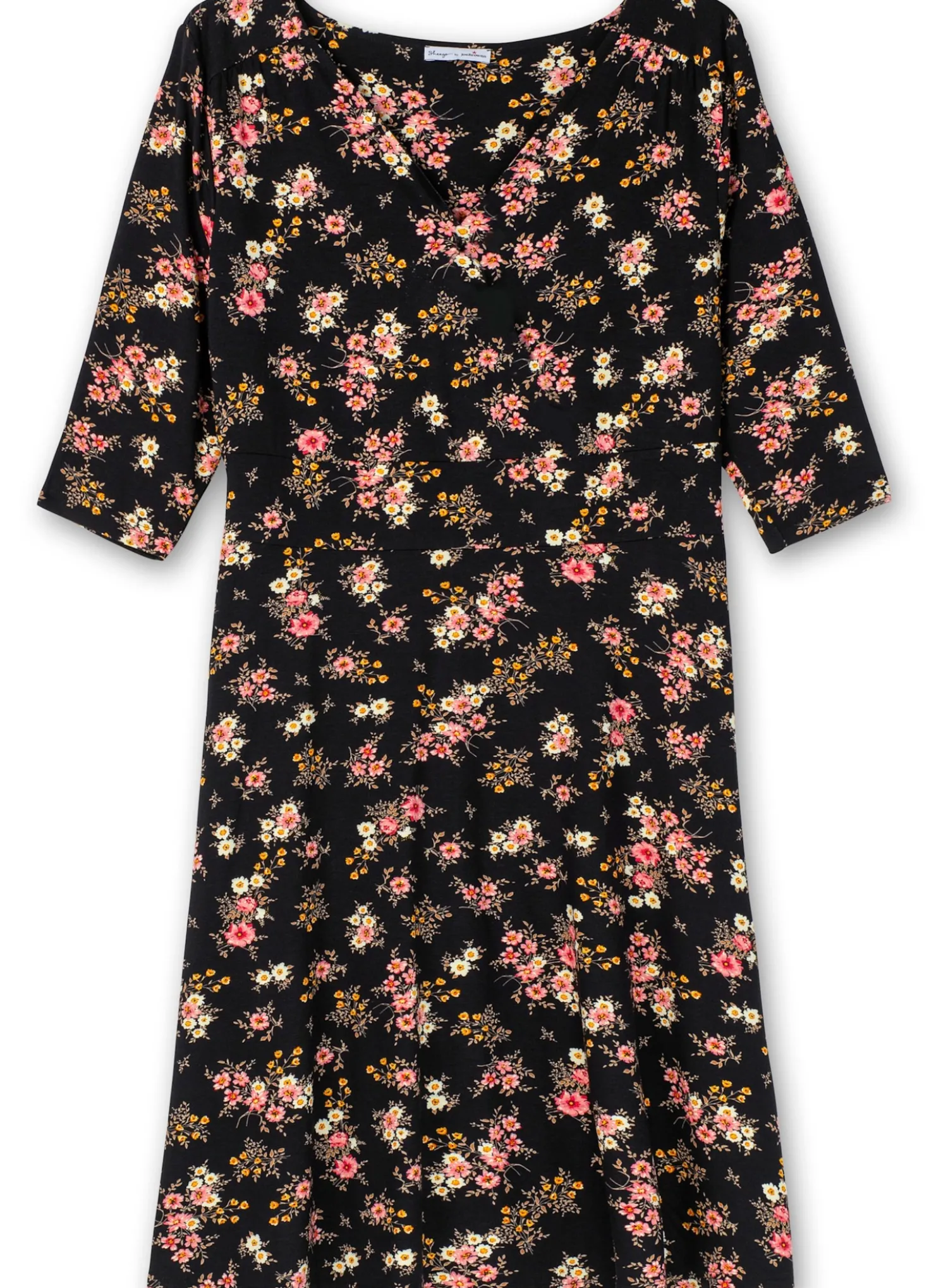 Jerseykleid in kniebedeckender Länge, Viskose