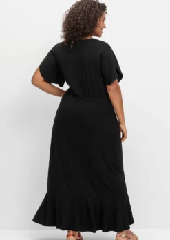 Jerseykleid in Wickeloptik, mit Volantrock