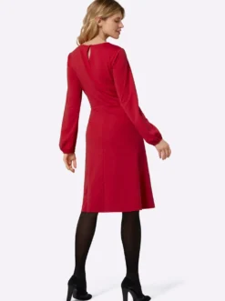 Jerseykleid mit elastischen Bündchen