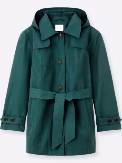 Kapuzenjacke mit Umlegekragen