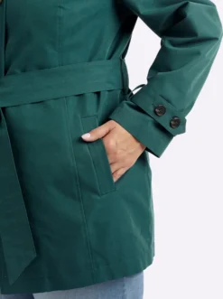 Kapuzenjacke mit Umlegekragen