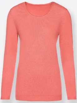 Kaschmirpullover mit Rollkanten