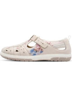 Klettschuh mit floralem Druck