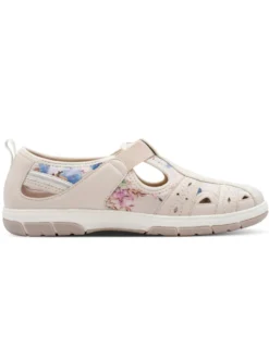 Klettschuh mit floralem Druck