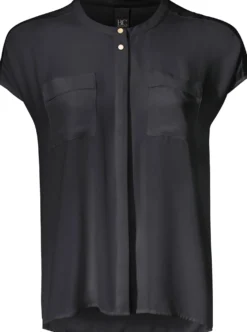 Kurzarm-Bluse in Oversize-Passform