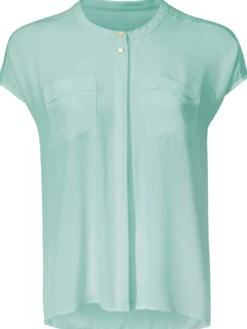 Kurzarm-Bluse in Oversize-Passform