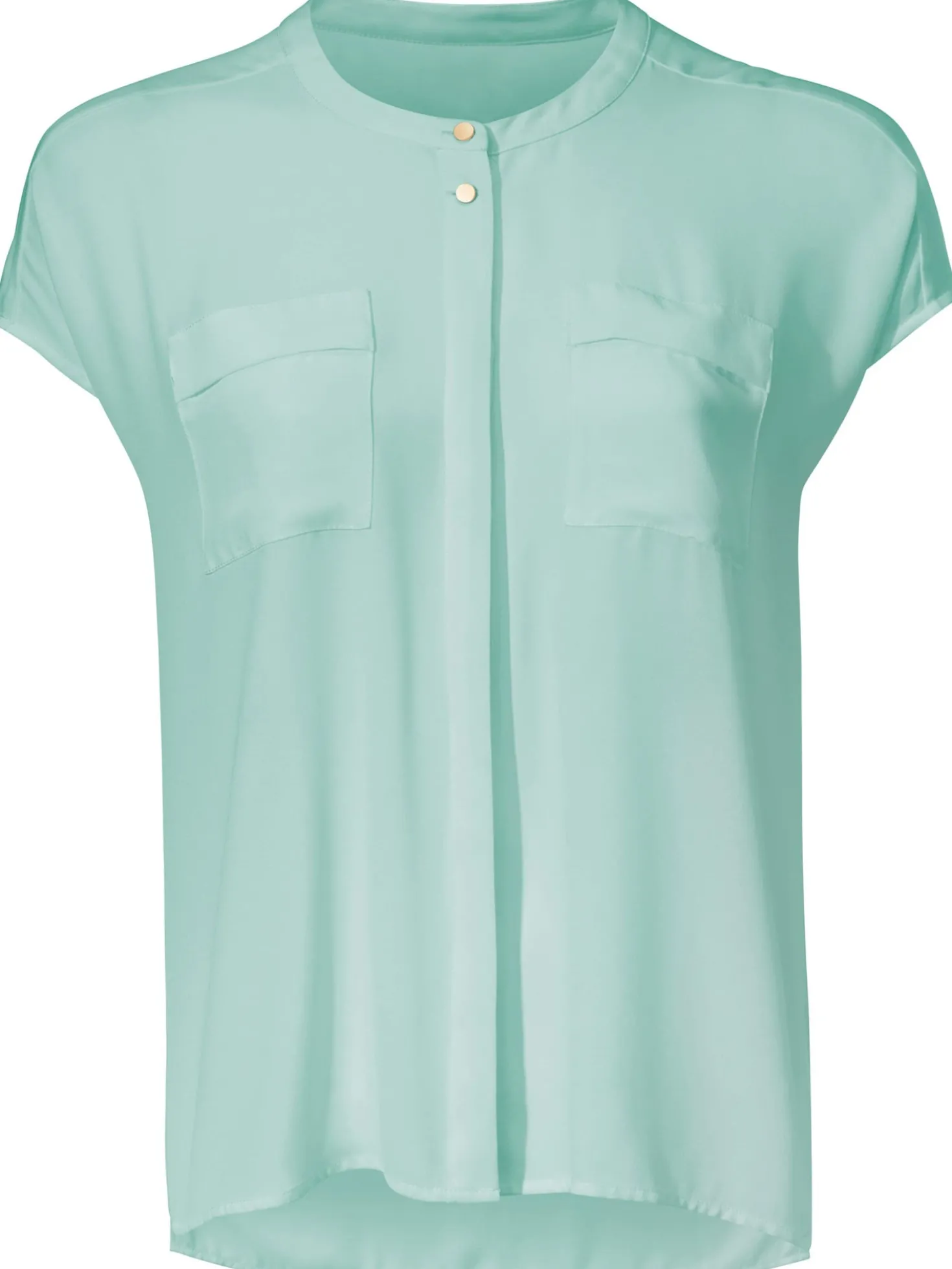 Kurzarm-Bluse in Oversize-Passform