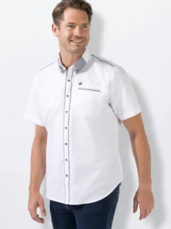 Kurzarmhemd mit Button-down-Kragen