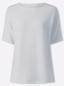 Kurzarmpullover mit Rollkanten