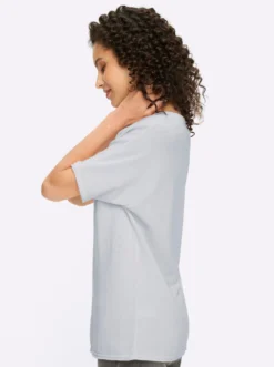 Kurzarmpullover mit Rollkanten