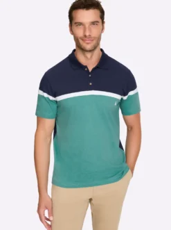 Kurzarmshirt aus Baumwolle. Colour Blocking