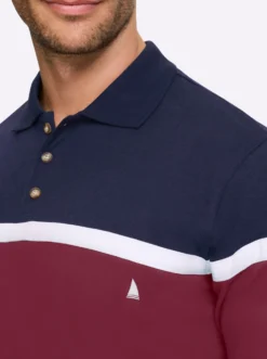 Kurzarmshirt aus Baumwolle. Colour Blocking