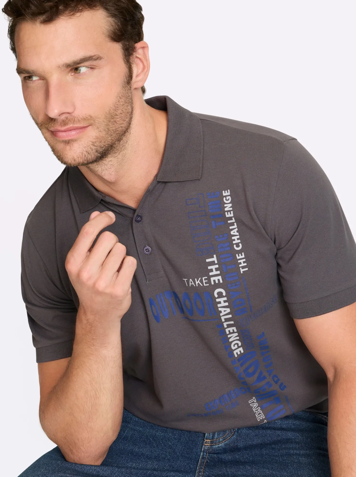 Kurzarmshirt aus reiner Baumwolle, Pikee