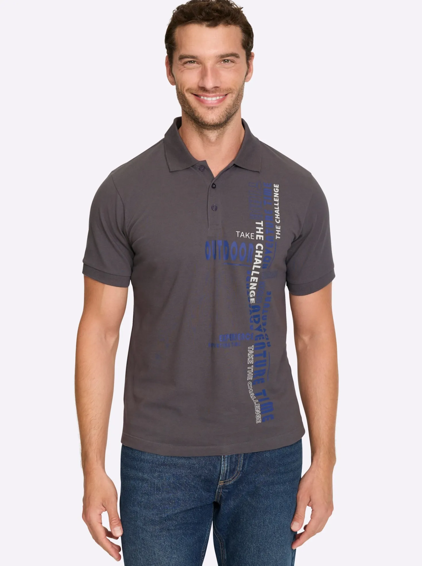 Kurzarmshirt aus reiner Baumwolle, Pikee