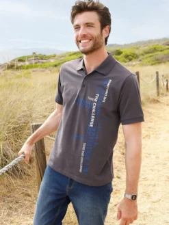 Kurzarmshirt aus reiner Baumwolle, Pikee