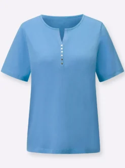 Kurzarmshirt aus reiner Baumwolle