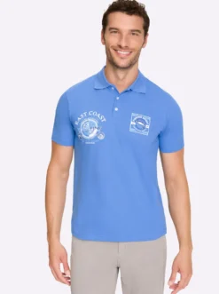 Kurzarmshirt in Pikee-Qualität, Baumwolle