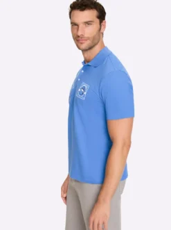 Kurzarmshirt in Pikee-Qualität, Baumwolle