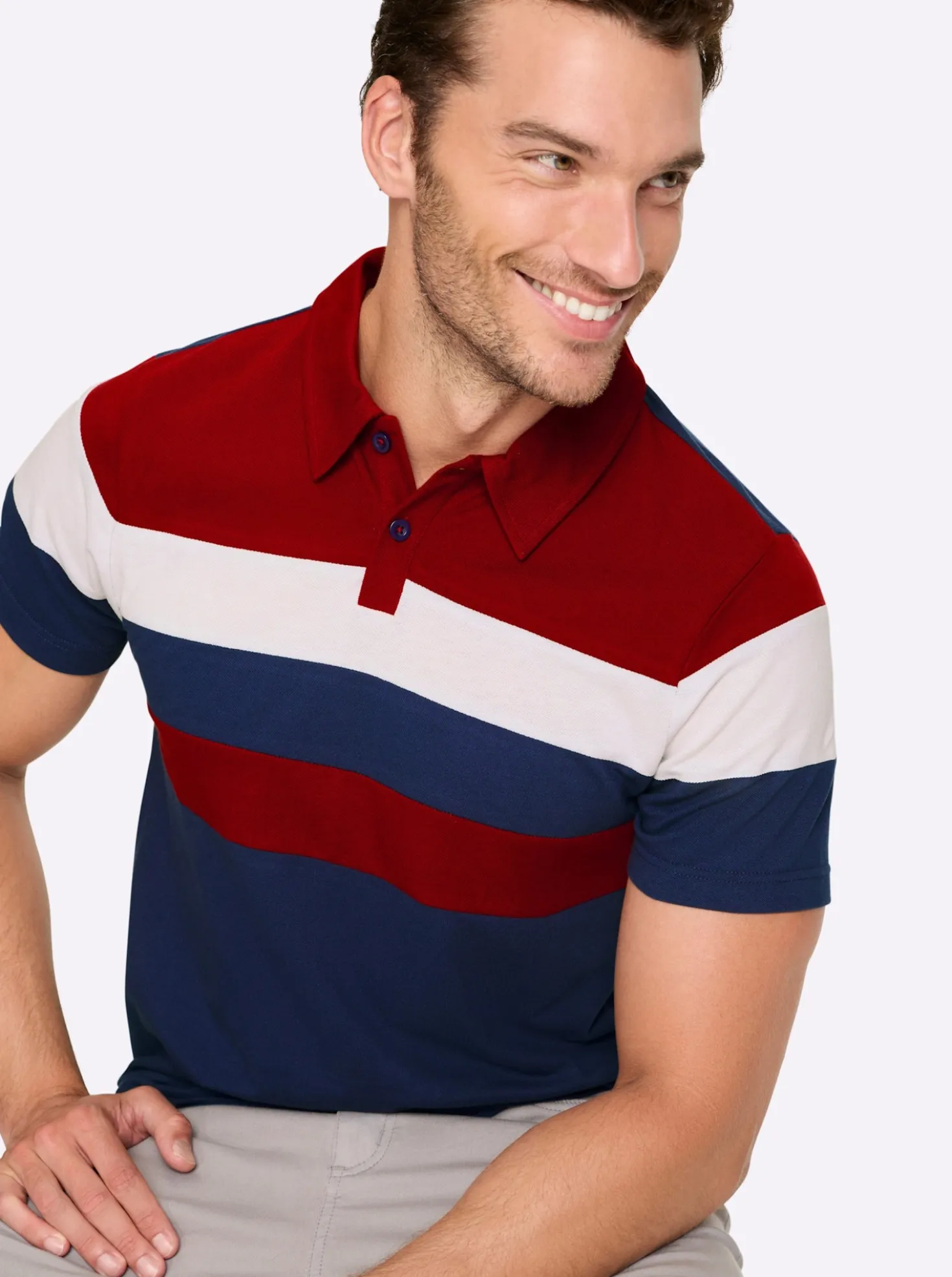 Kurzarmshirt in Pikee-Qualität