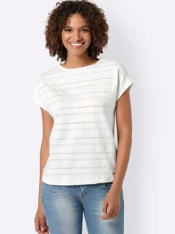 Kurzarmshirt in Struktur-Qualität