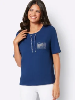 Kurzarmshirt mit Bindeband