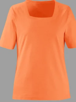 Kurzarmshirt mit Karree-Ausschnitt