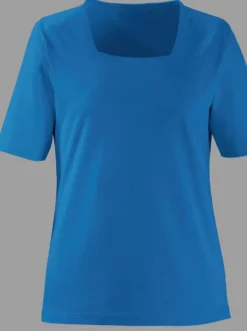 Kurzarmshirt mit Karree-Ausschnitt