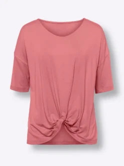 Kurzarmshirt mit Knoten-Optik