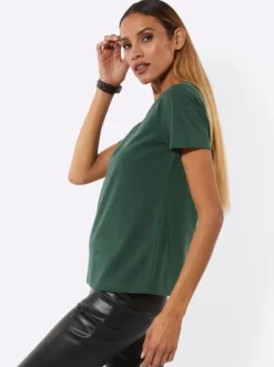 Kurzarmshirt mit kurzem Reißverschluss