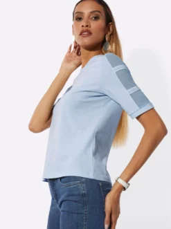 Kurzarmshirt mit Mesh an den Ärmeln