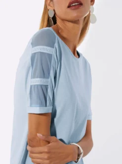 Kurzarmshirt mit Mesh an den Ärmeln