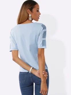Kurzarmshirt mit Mesh an den Ärmeln