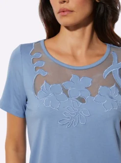 Kurzarmshirt mit Mesh-Einsätzen