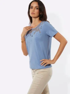 Kurzarmshirt mit Mesh-Einsätzen