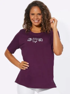 Kurzarmshirt mit Muschel-Druck