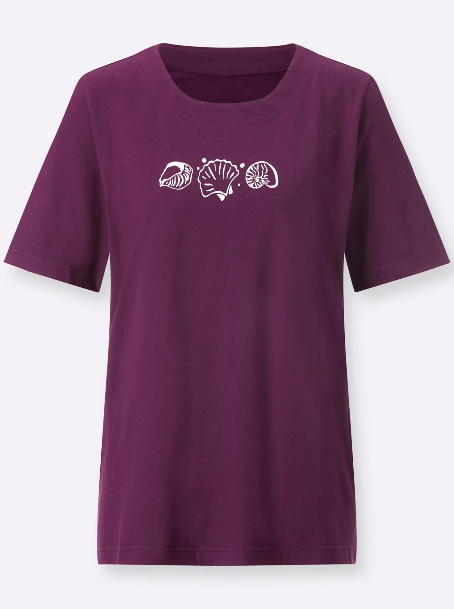 Kurzarmshirt mit Muschel-Druck