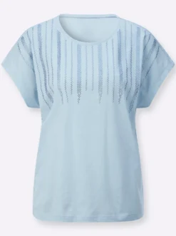 Kurzarmshirt mit Ziersteinchen